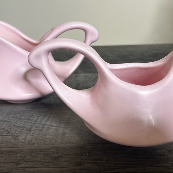 Joan Shank Pink Cream and Sugar Set. - Picture 2 of 3